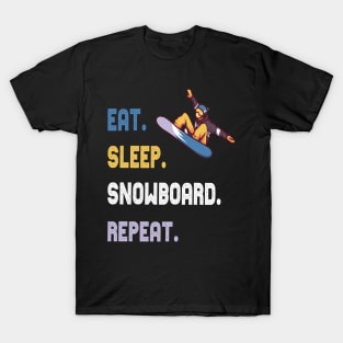 eat sleep snowboarding winter sports snowbord gift T-Shirt